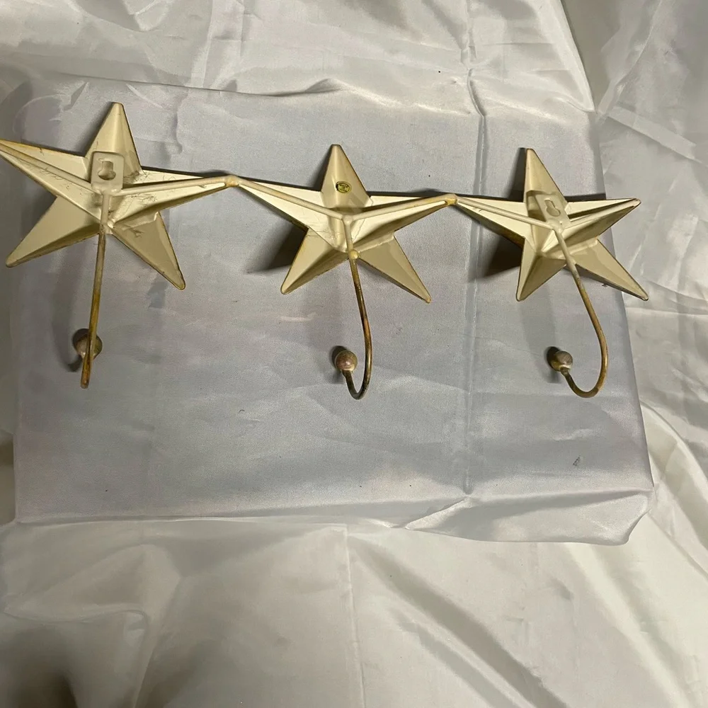 Gold Star Wall Hook Rack - Decorative Home Wall Decor